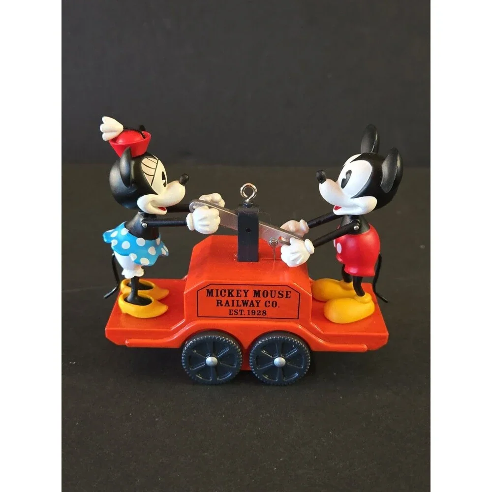 HALLMARK 2008 RIDING THE RAILS MICKEY AND MINNIE DISNEY ORNAMENT